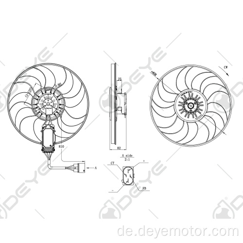 Kühlerlüftermotor 12V für A4 SEAT